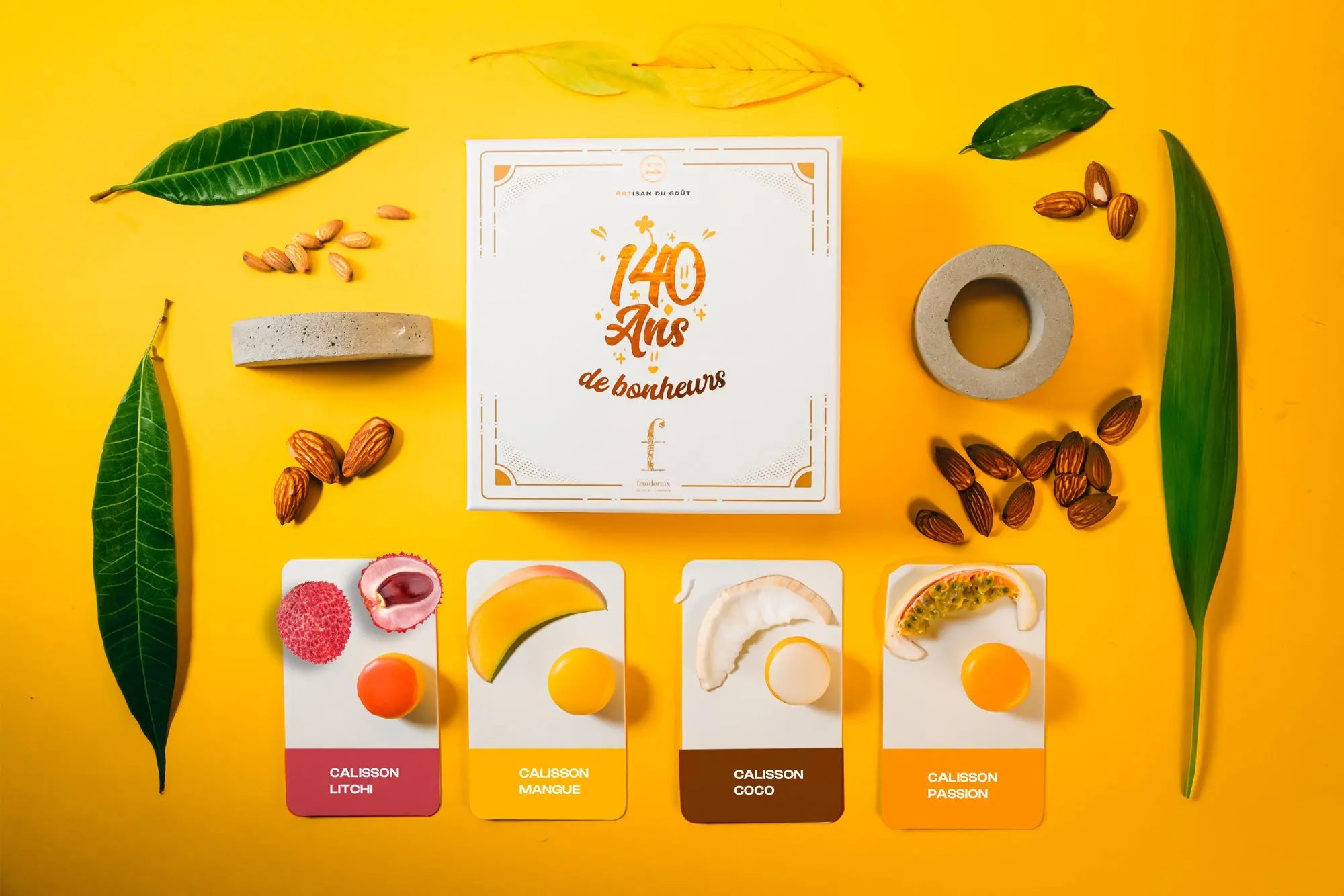 140 ans de bonheur  mini calissons rond Ma boutique