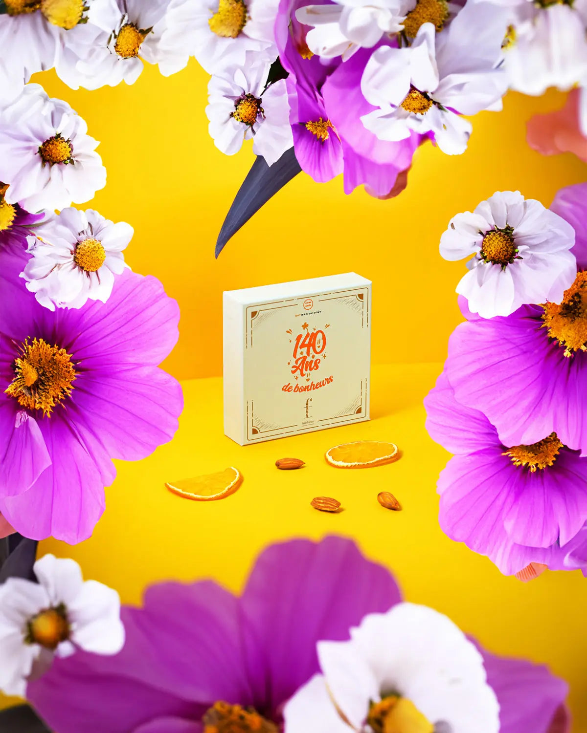 140 ans de bonheur  mini calissons rond Ma boutique