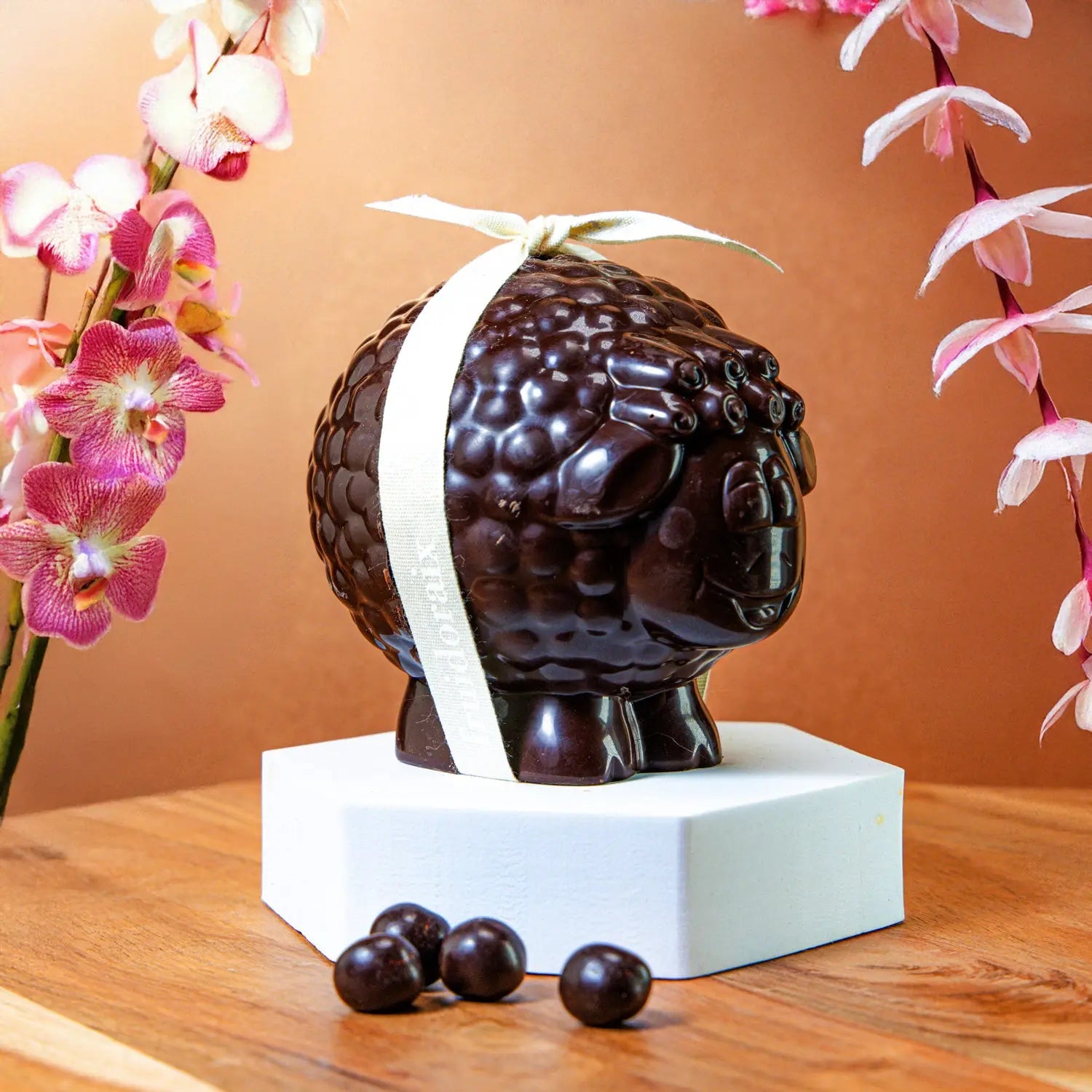 Mouton chocolat noir de Pâques 200 g La confiserie Fruidoraix