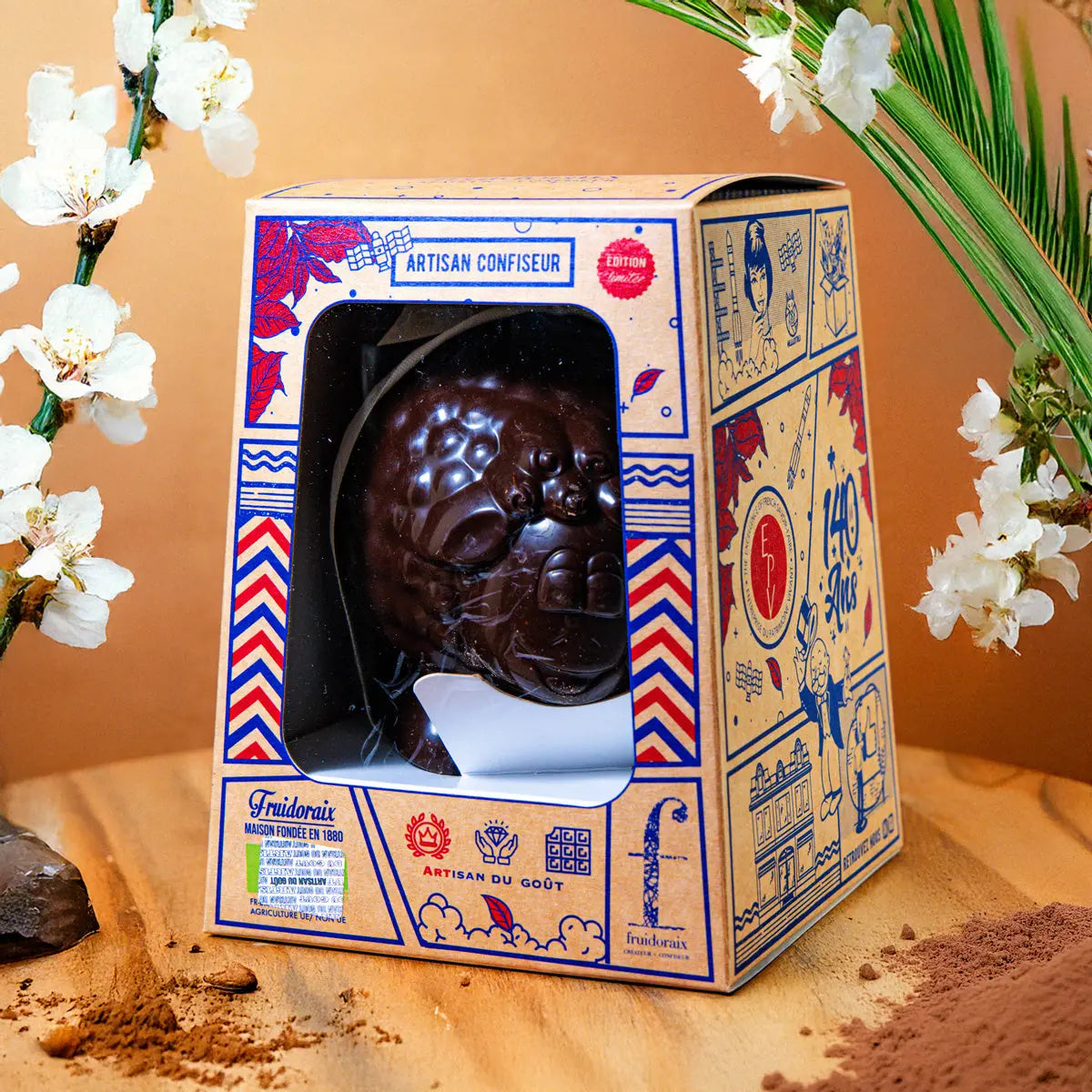 Mouton chocolat noir de Pâques 200 g La confiserie Fruidoraix