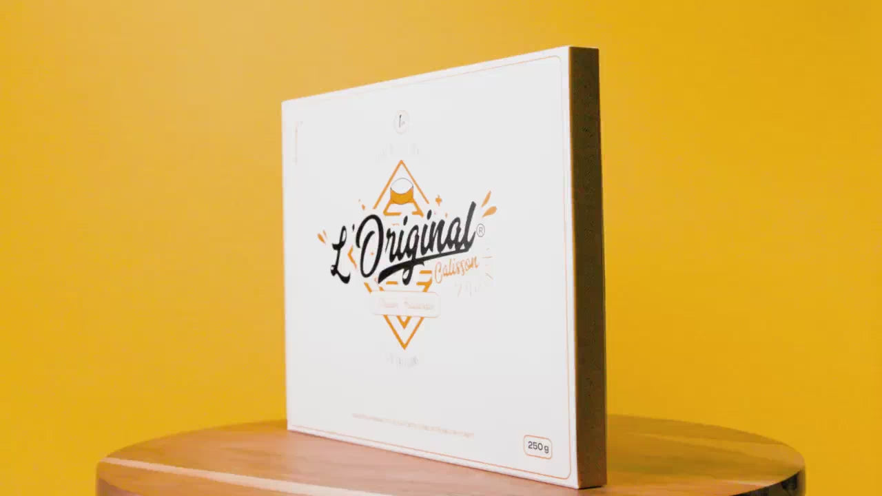 Load video: Etuis de calissons 250 g  & 500 g