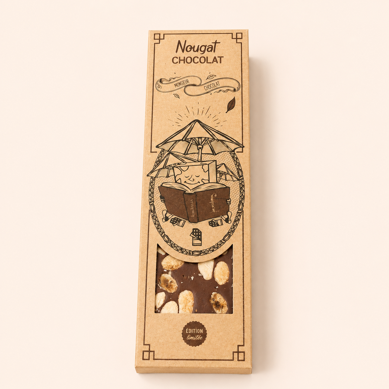 Barre de nougat au chocolat 80 g Ma boutique