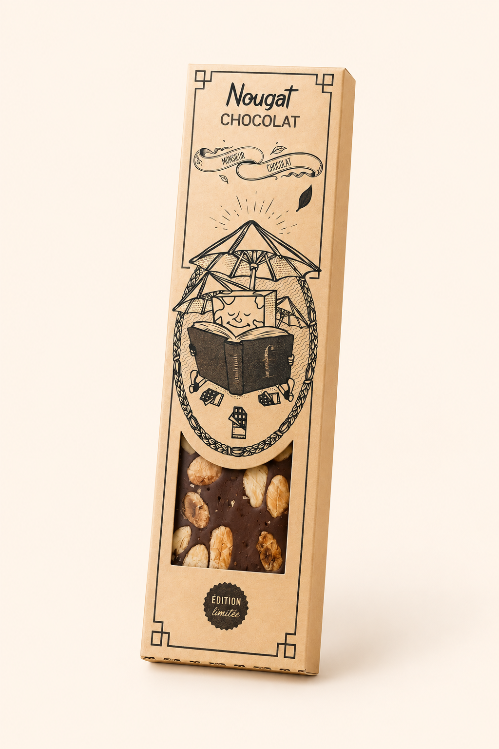 Barre de nougat au chocolat 80 g Ma boutique