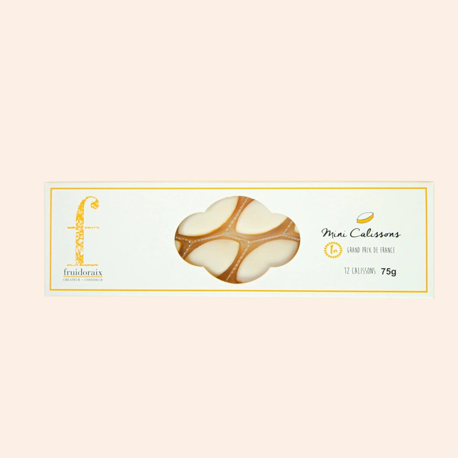 Étui de 12 mini calissons d'Aix Maison Fruidoraix, spécialité provençale aux amandes et melon confit, 75g.