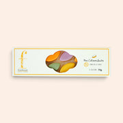 Etui de 12 mini calissons fruités Maison Fruidoraix aux couleurs vives, confiserie artisanale de Provence
