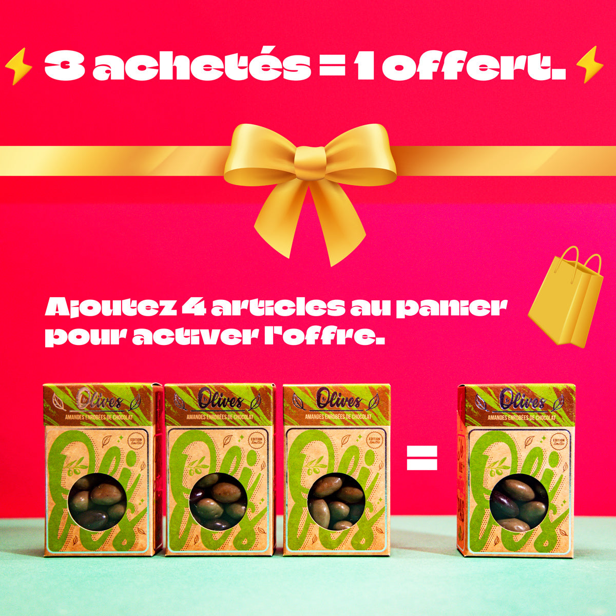 Olives en chocolat coeur d'amande